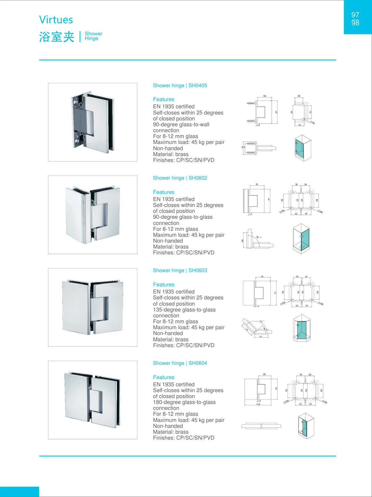 Bathroom hardware · catalogue sheet 55.2